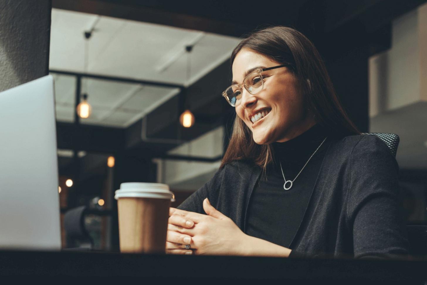 Participant reviewing keyword research data during workshop